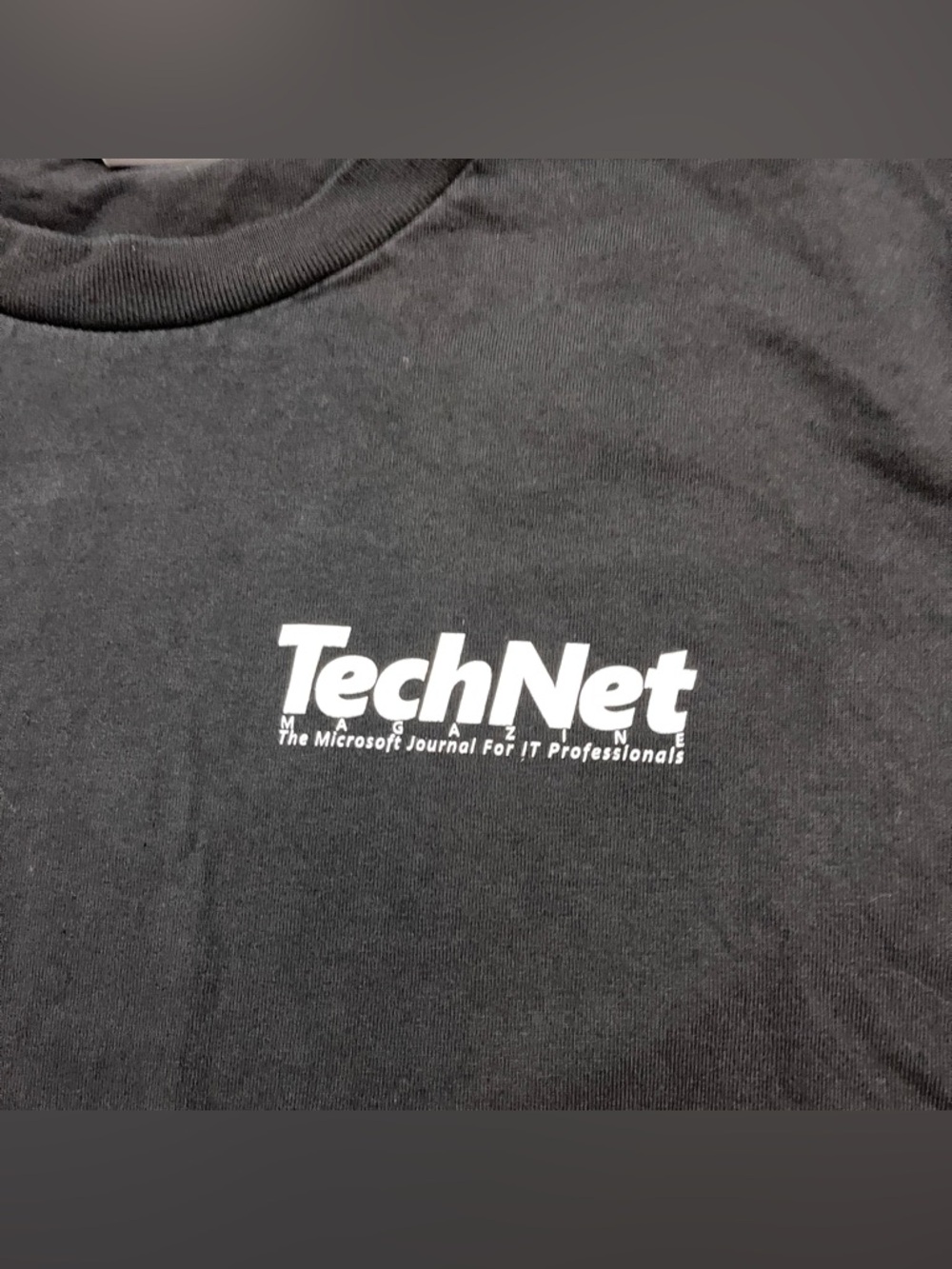 Y2K Microsoft Computers TechNet Tech Net Tech Wear Black T-Shirt Size Large 90s - Picture 4 of 9